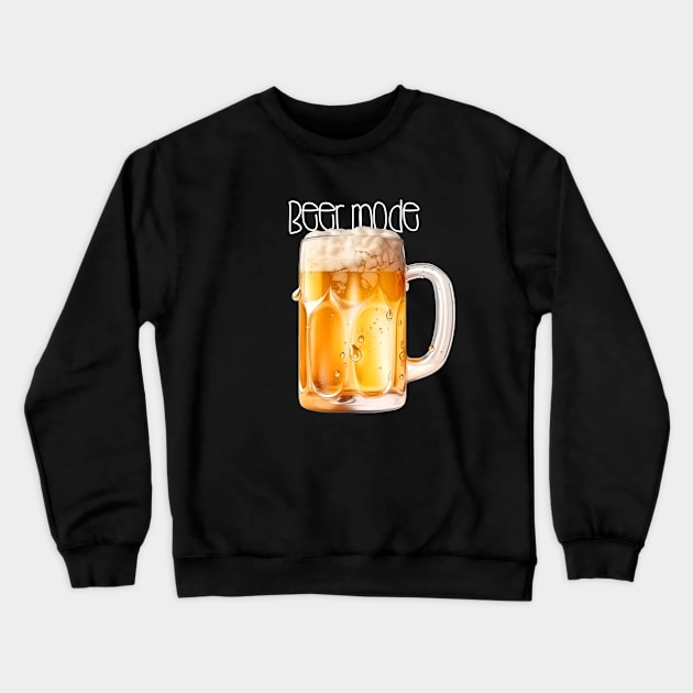 Beer Mode 3: Ice Cold Beer on a Dark Background Crewneck Sweatshirt by Puff Sumo